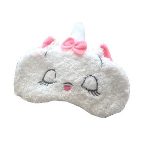 Masque de Sommeil Peluche Licorne Masque de Nuit pour les yeux Mignons Animaux Sommeil Eye Shade Cache Aide /à Dormir Bandeau yeux Couverture pour Femmes Filles Enfants Maison Lit 20x10 cm