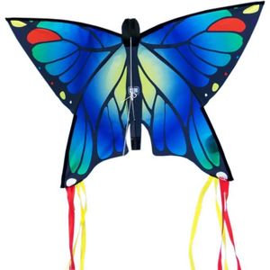 CERF-VOLANT Cerf-Volant Papillon Butterfly Blue - SSS - Pour Enfants à partir de 3 Ans - 58x40cm - Ligne de 20m