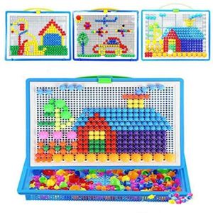 Autres jeux d'éveil GENERIQUE Symiu Mosaique Enfant Puzzle 3D Construction  Enfant Jeu Montessori Kit Mosaique 223 Pcs pour Enfant Fille Garcon 3 4 5  Ans