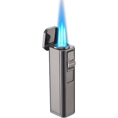 Briquet Tempête Jet Flamme - Lot De 2 - Métal Doré - Rechargeable Butane - Résistant Au Vent