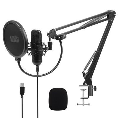 Microphone USB avec bras à condensateur E20, support de micro d'ordinateur  avec lumière annulaire, kit de studio pour les jeux, l'enregistrement vidéo  , la mise à niveau 2021 - AliExpress