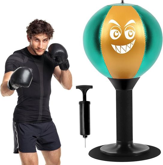 Mini Sac De Frappe De Bureau Funpunch - Anti-Stress Avec Ventouse | Balle Punching Ball Détente