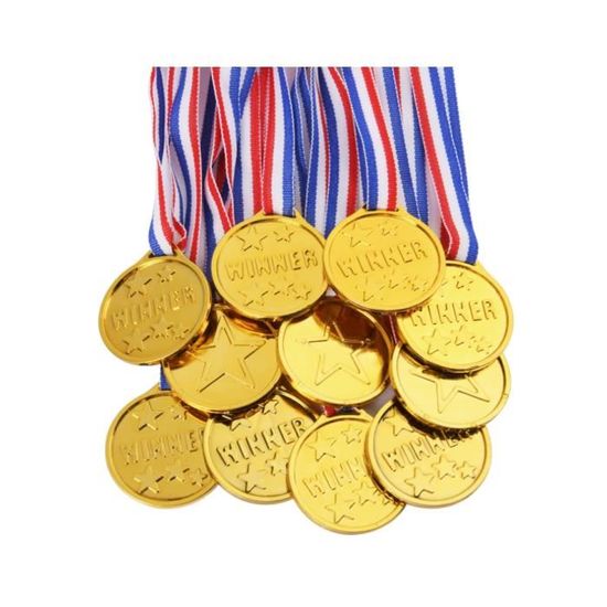 Santme 12 Pièces Médaille De Récompense, Médaille D'or