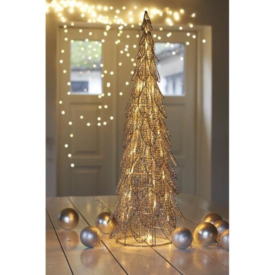 Sapin Lumineux LED en Metal Design Cdiscount Maison