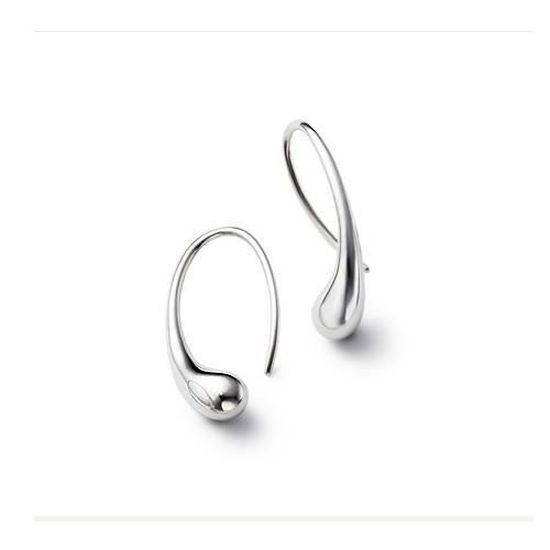 Jolies Boucles D'oreilles Pendantes Argentées, Feuille Goutte Avec Strass Blancs