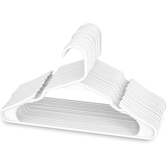 Cintres en plastique blanc (14 unités) - Cdiscount Maison