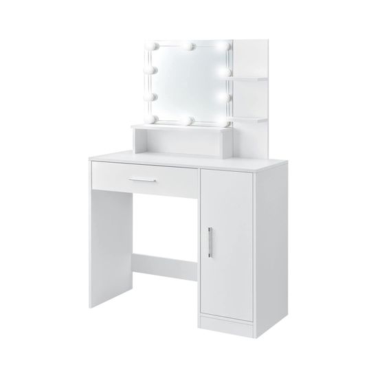 Meuble-lavabo charmant lampe miroir de maquillage 4 tiroirs