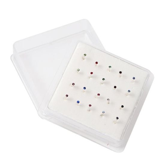 Lot De 10 Piercings De Nez En Argent Avec Zircone - Taille 1 Mm, Forme En L, Hypoallergénique, Pour Hommes Et Femmes - 5