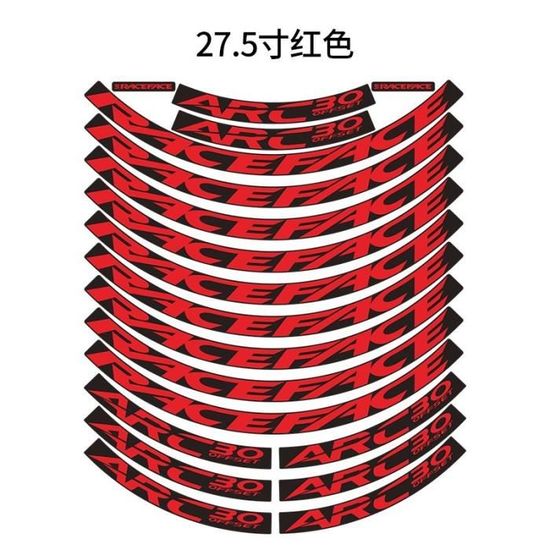 Autocollants Jantes Vélo 26-29 Pouces - Vinyle Brillant Résistant - Rouge 31mm - Pour VTT Et Vélo De Route