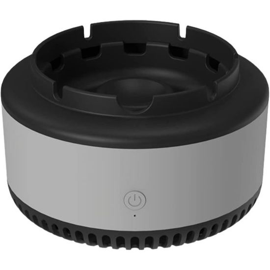 Cendrier Purificateur D'air électrique Gris - Filtre Fumée, Timing Auto 5min20, Piles AA (non Incluses)