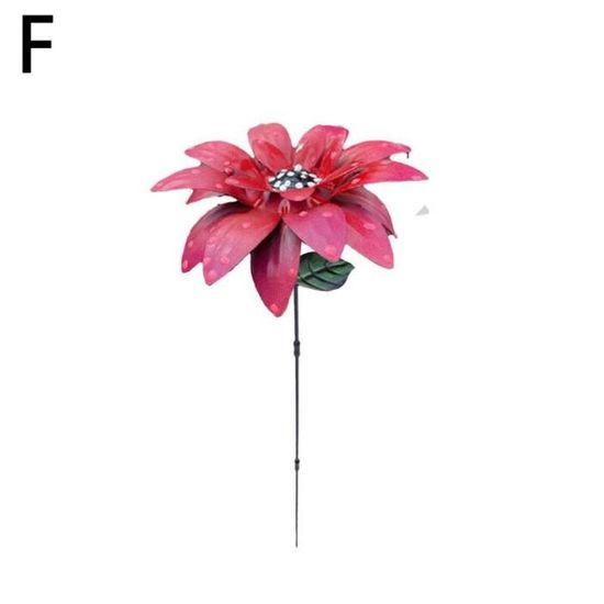 YYTECH 5 Pièces Carillon Fleur Moulin à Vent, 30cm Arc-en-Ciel Moulin à