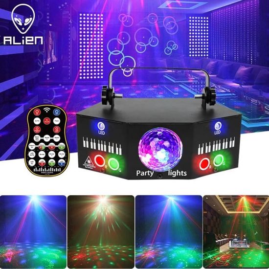 ALIEN Télécommande DJ Disco Party Double Rouge Vert Motifs