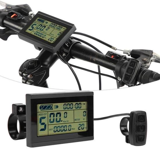 Compteur LED S800 Pour Vélo Électrique – Écran Horizontal, IPX4, 3 Vitesses, Indicateur Batterie Et Vitesse (Boîtier Étanche)