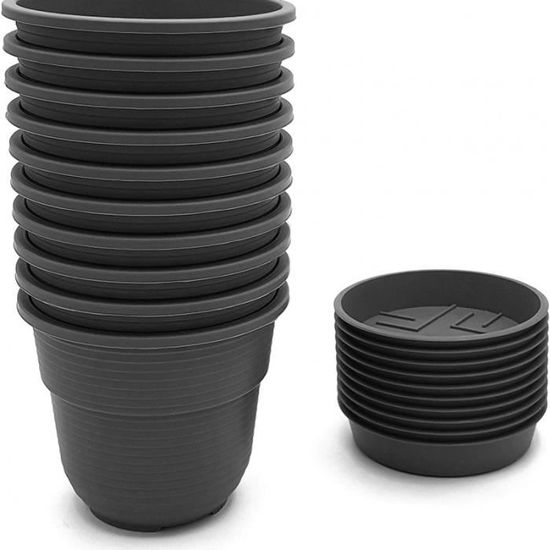 Pot De Fleur En Plastique Lofly Avec Soucoupe, Classique, Diamètre 50