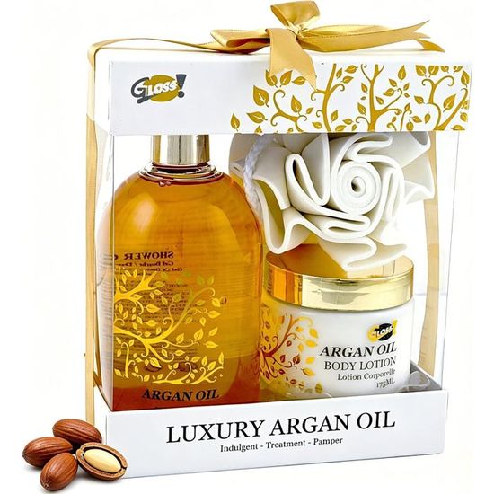 Coffret Cadeau Beauté Femme - Huile D'Argan, Soins Hydratants - 6 Produits - Neuf