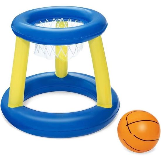 Panier Basket Flottant - Support de basket en anneau + 3 Anneau gonflable et 1 ballon