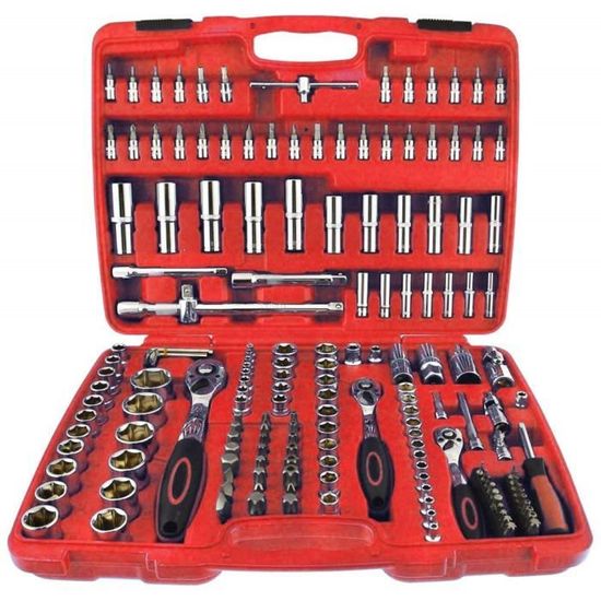 Caisse à outils de douilles à choc 3/4 métriques et accessoires - 19 pièces