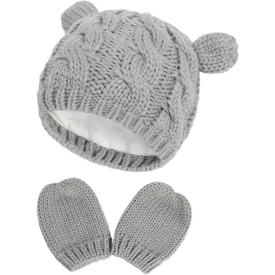 Bonnet Bébé Hiver Avec Oreilles Cœur | Taille 0-3 Ans - Coton Doux - Idéal Cadeau