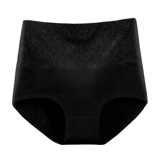Culotte haute avec dentelle noir femme grande taille | La Halle