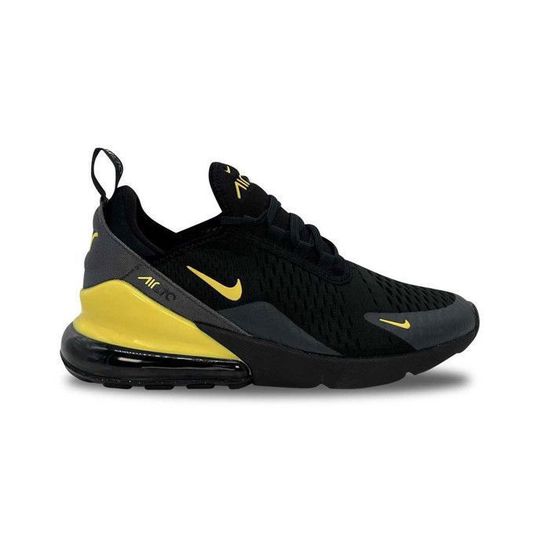 Chaussures Nike Air Max 270 Junior Noir Jaune Strike Enfant