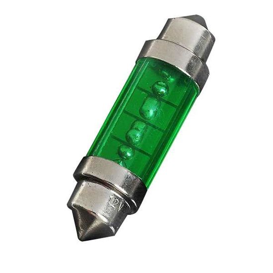 10pcs green 3 LED Voiture Auto Intérieur Dôme Light Bulb Lampe Ampoule 39mm 12V