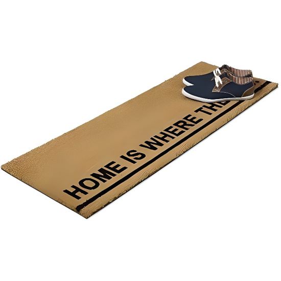 Relaxdays Paillasson Fibres De Coco HOME - Tapis D'Entrée Antidérapant 75x25cm Naturel Pour Intérieur Extérieur