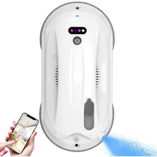 Robot Laveur De Vitres JUPPLIES 90W - Aspiration 5600Pa, Télécommande, Sécurité Anti-chute - Pour Fenêtres, Miroirs, Carrelage - 3