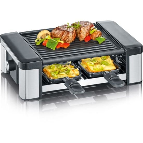 Appareil à Raclette 2 Personnes Cosy & Trendy - Oval En Inox - Inclut 2 Spatules Et 4 Bougies - Collection Aspen