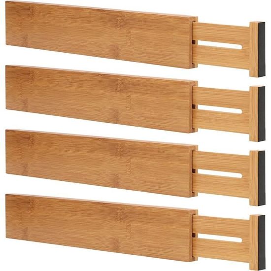 Kurtzy Separateur Tiroirs En Plastique Odulable (Lot De 2) - 37,5 X 10