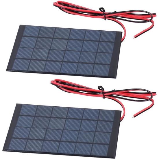 Panneau Solaire Polycristallin Portable 4W 5V - Chargeur Solaire Pour Éclairage Jardin Et Appareils Faible Puissance