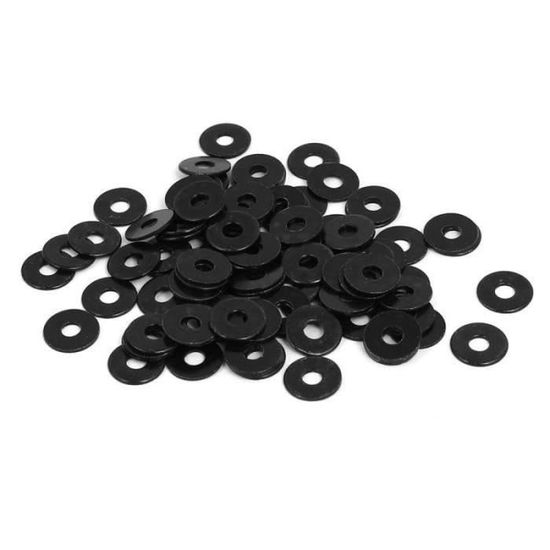 Lot De 400 Rondelles Plates M3 - 7mm X 0.5mm - Revêtement Zinc Noir - Uxcell