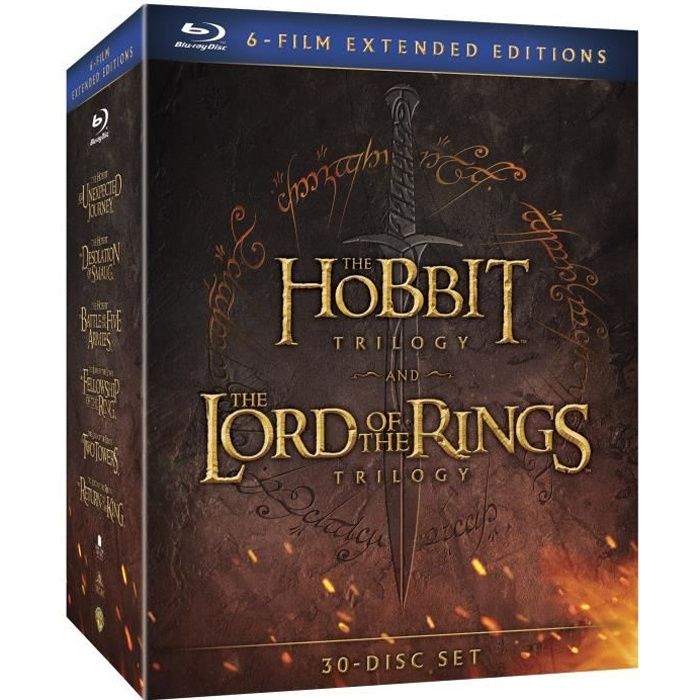 Bluray Le Hobbit et Le Seigneur des Anneaux, les trilogies Version longue Cdiscount DVD