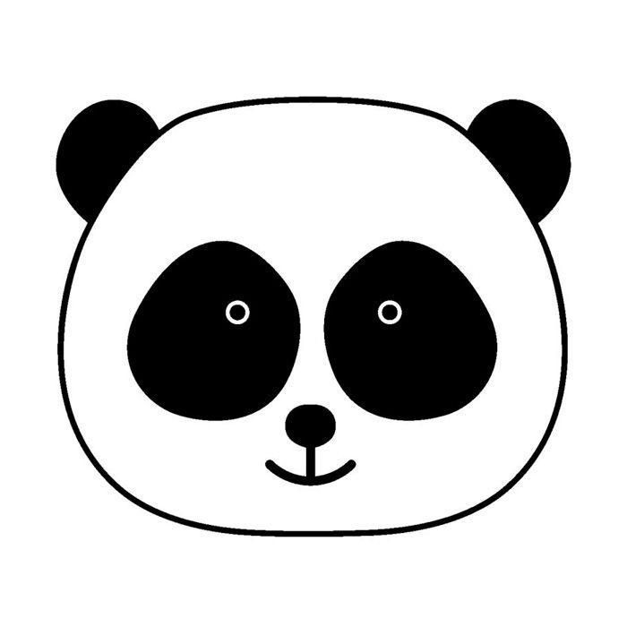 Artemio - Tampon en bois - Tête de panda