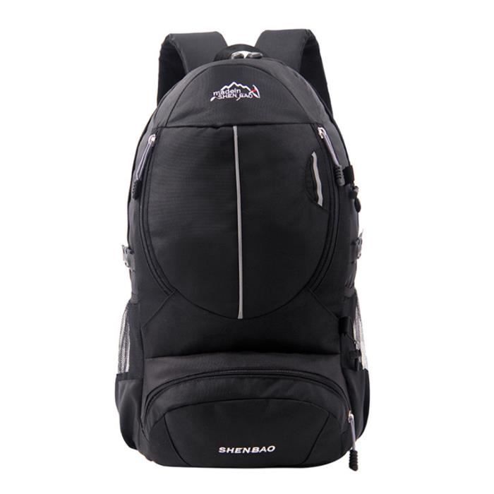 Sac à Dos de Vélo, Sac de Randonnée Alpinisme Sport de Plein Air Camping Course Marche,Sac de Cyclisme Respirable,Noir