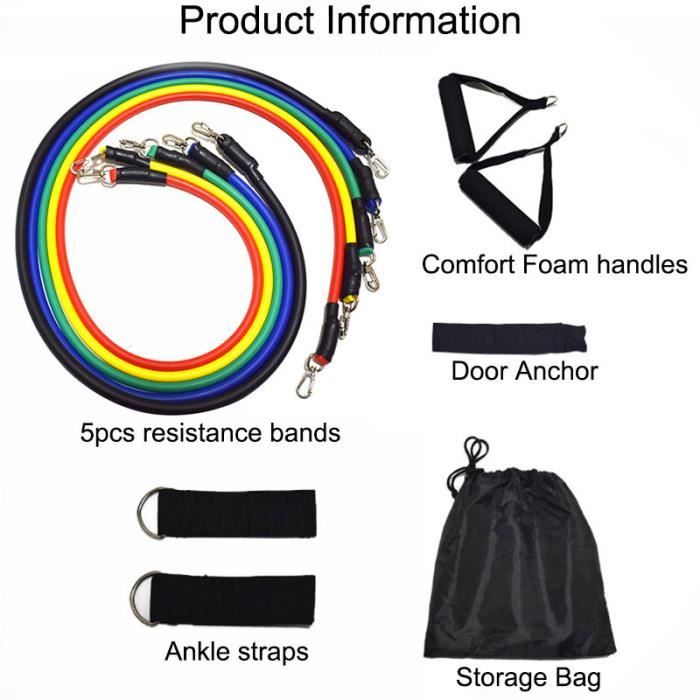 Pull Rope Exercises Fitness Resistance Bands Set Expander Latex Tubes Pedal Excerciser Body Training Gyms Workout Yoga