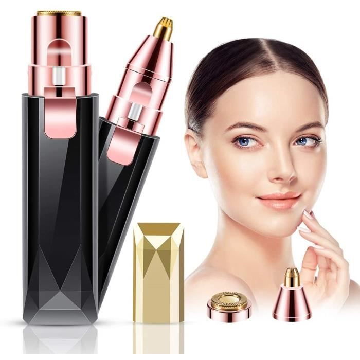 2 en 1 Rasoir Électrique Femme Épilation faciale pour femme Epilateur Visage Femme, Flawless Epilateur Visage et Sourcil