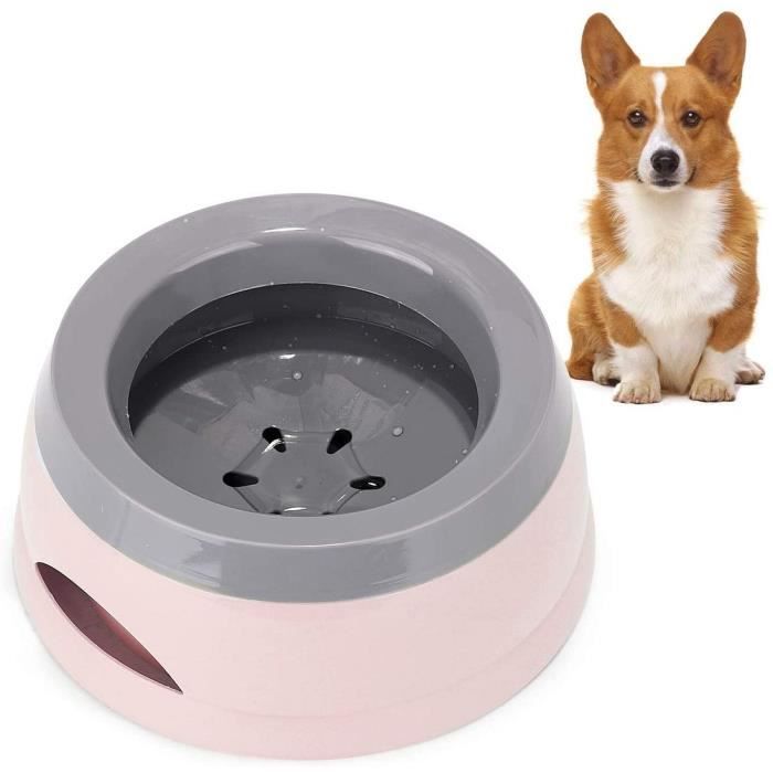 Bowl pour Chien, produits pour animaux domestiques Gamelle à eau anti débordement - rose