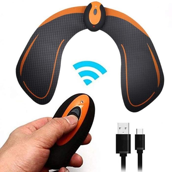 Hanches Formateur Fesses Fesses Muscle Électro Stimulateur ABS Électronique EMS Vibration Intelligen - Modèle: Black - HSJSZHA03642