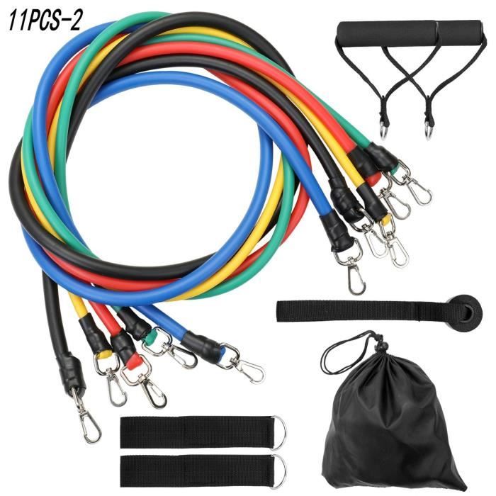 Bandes de résistance, 11 pièces, équipement de Fitness, ensemble d'accessoires, élastiques de musculation, entr 11pcs-2 -MEAI10232