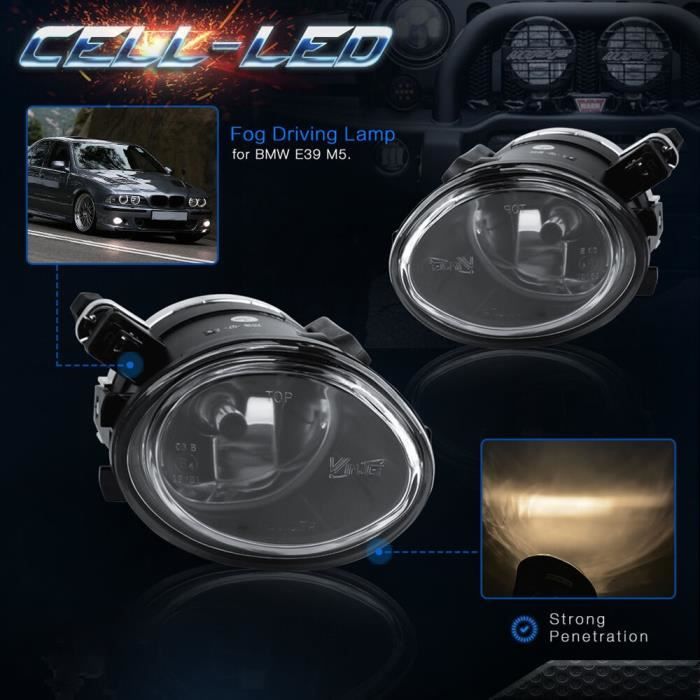 Left -Feu antibrouillard pour BMW E46 série 3 2001 – 2005 M3 1999 2002 E39 M5, accessoires de voiture