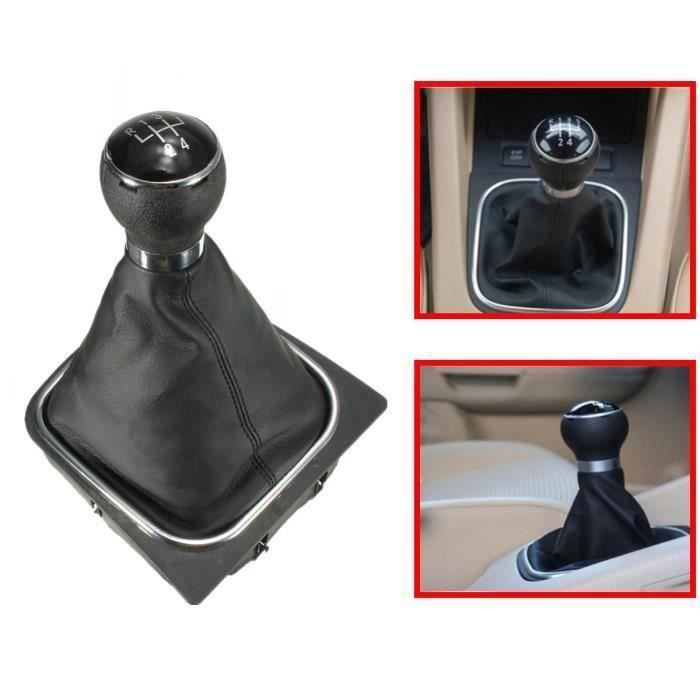 Pommeau Levier 5 Vitesses Soufflet Cadre Pour VW Golf 6 Jetta 5 Rabbit MK5 MK6 @JBL