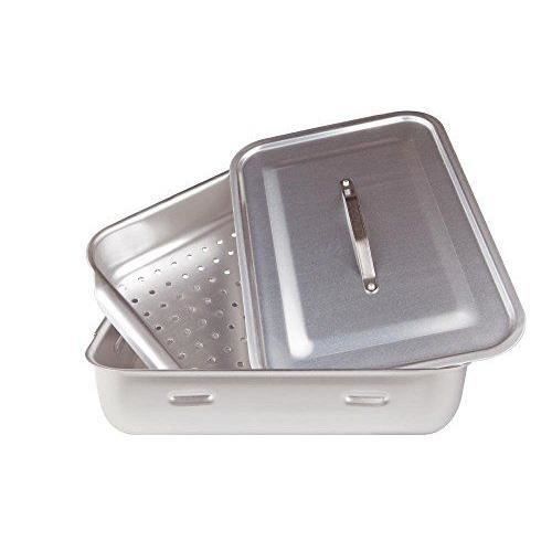 Agnelli Cocottes Rectangulaire avec Anses couvercle vapeur Aluminium Argent 50 x 33 cm - ALMA151V50