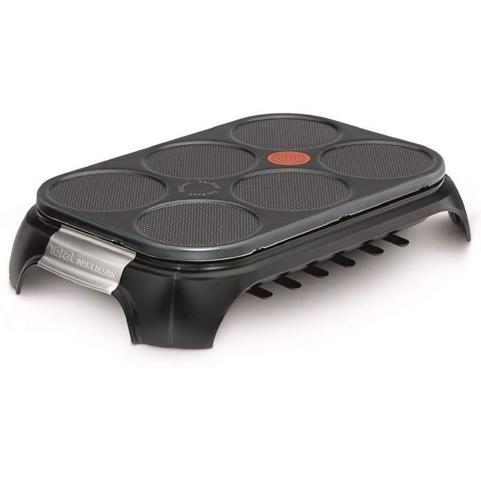 WOK ELECTRIQUE Crep Party Inox Design 6 Empreintes Crecircpes Blinis Pancakes Thermospot Rangement Accessoires PY55881328
