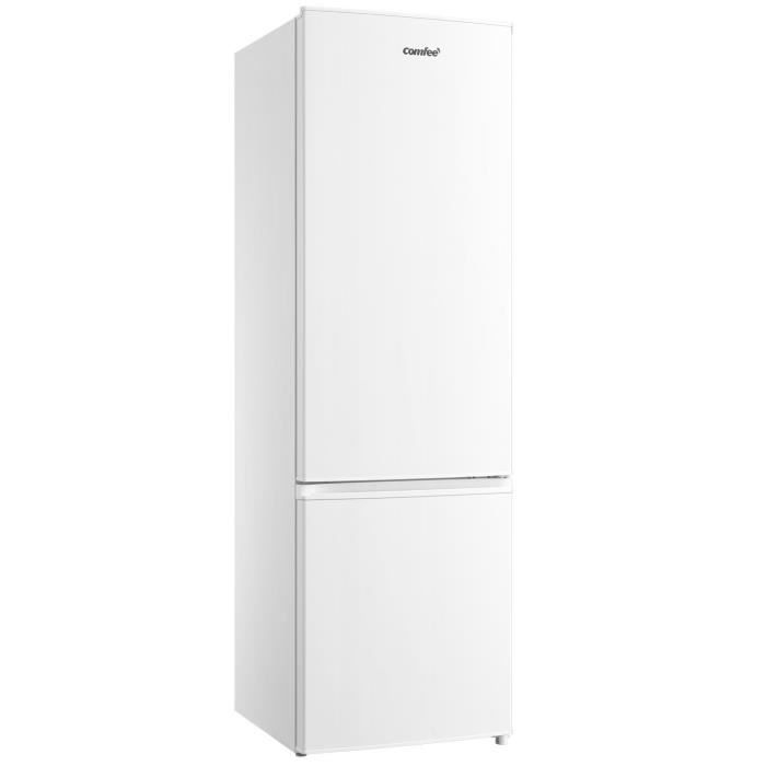 Comfee RCB268WH1(E) Refrigerateur congelateur en bas 260L (198 + 62)-Low Frost-L54.5cm x H177cm-Blanc Classe énergétique F