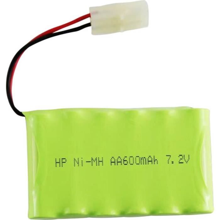 Pack d'accus de modélisme (NiMh) 7.2 V 600 mAh Conrad energy side by side fiche Tamiya mâle