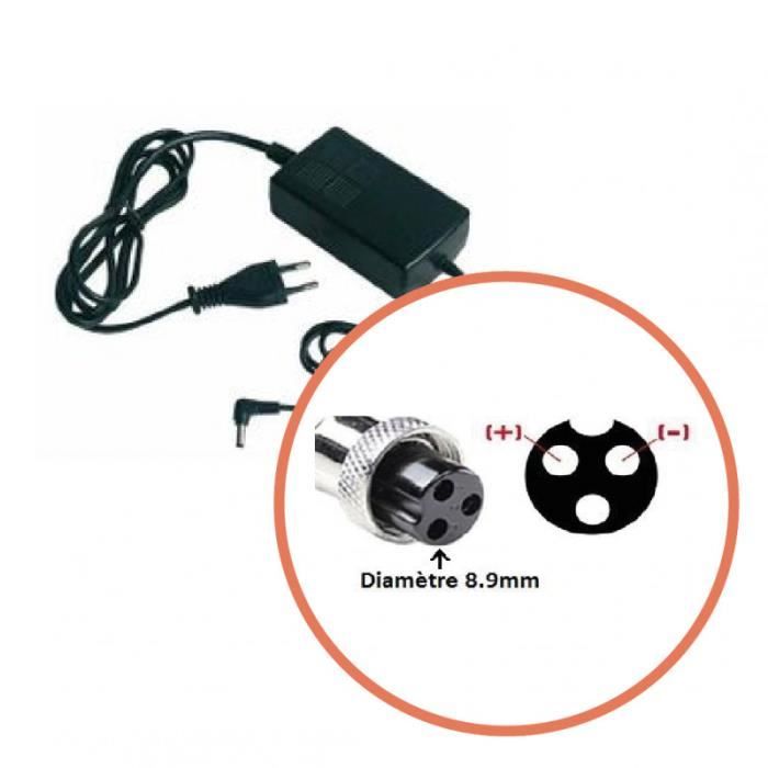 Alimentation secteur 42V 2000Mah Connecteur 3 pins M12 DY-AI2980 pour Trottinette HOME EQUIPEMENT