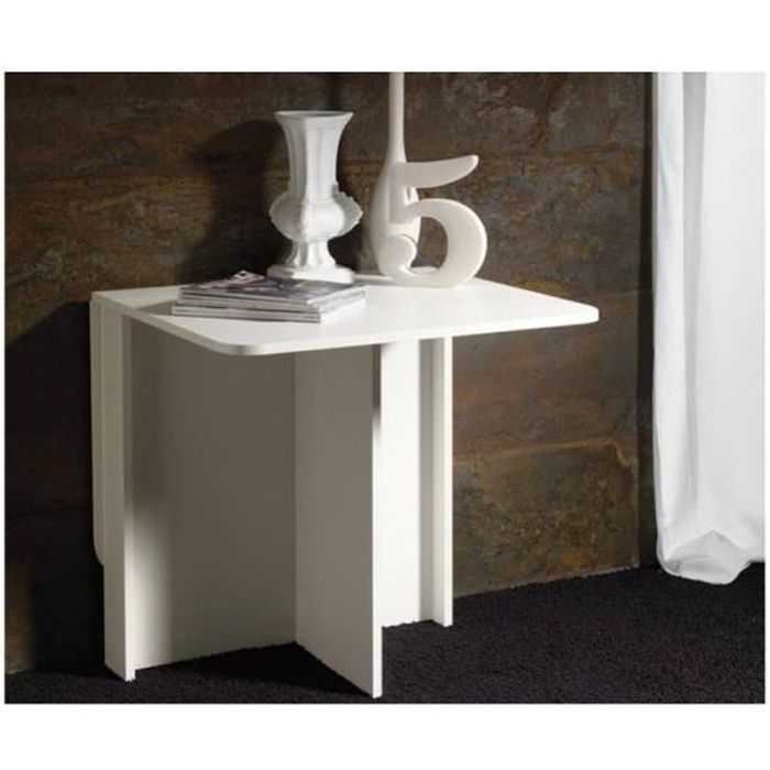 Console extensible SNACK design blanc largeur 74 cm blanc Bois Inside75