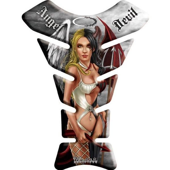 Protège réservoir moto 3D Sexy Ange ou Démon KT8410 Keiti® résine inaltérable
