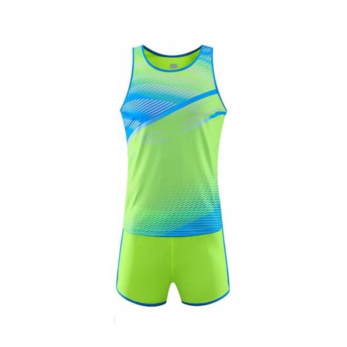 Ensemble Maillot et Short Femme Athlétisme Running Vetement de Sport Séchage Rapide Respirant