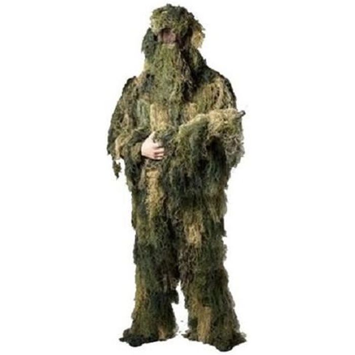 GHILLIE SUIT CAMO WOODLAND TENUE DE CAMOUFLAGE ANTI FEU 4 PIECES MILTEC